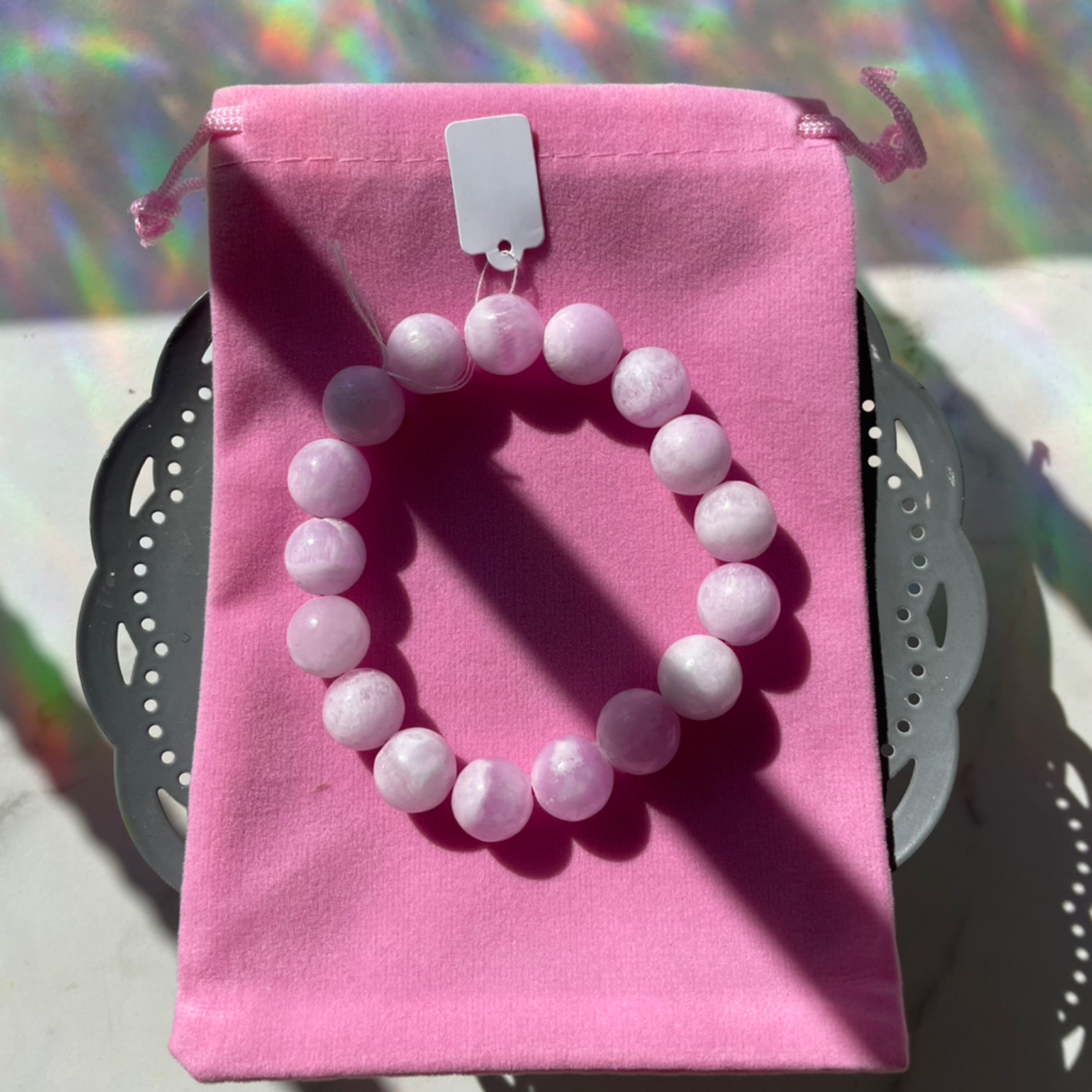 Pink Aragonite Bracelet 10mm
