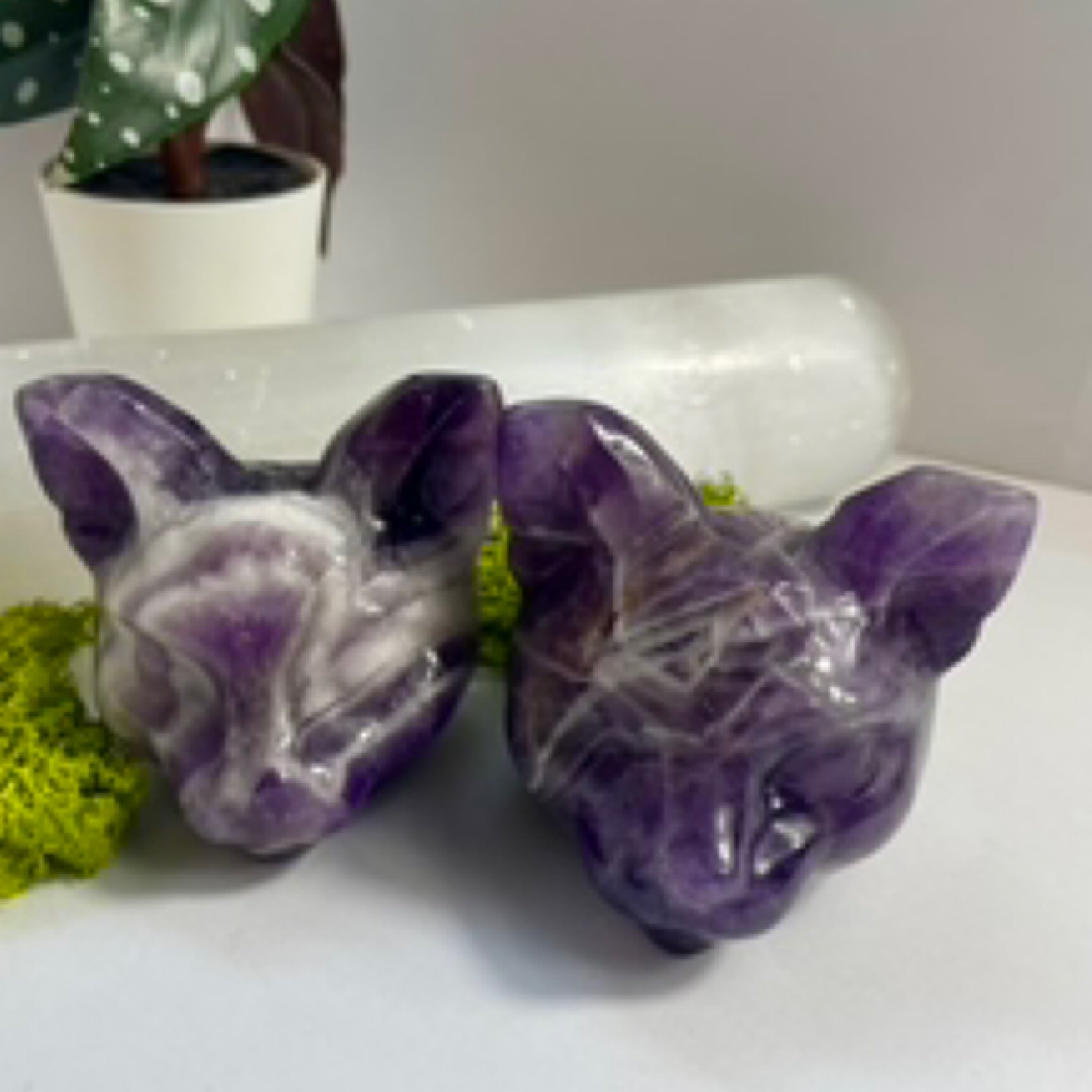 Amethyst Cat Head
