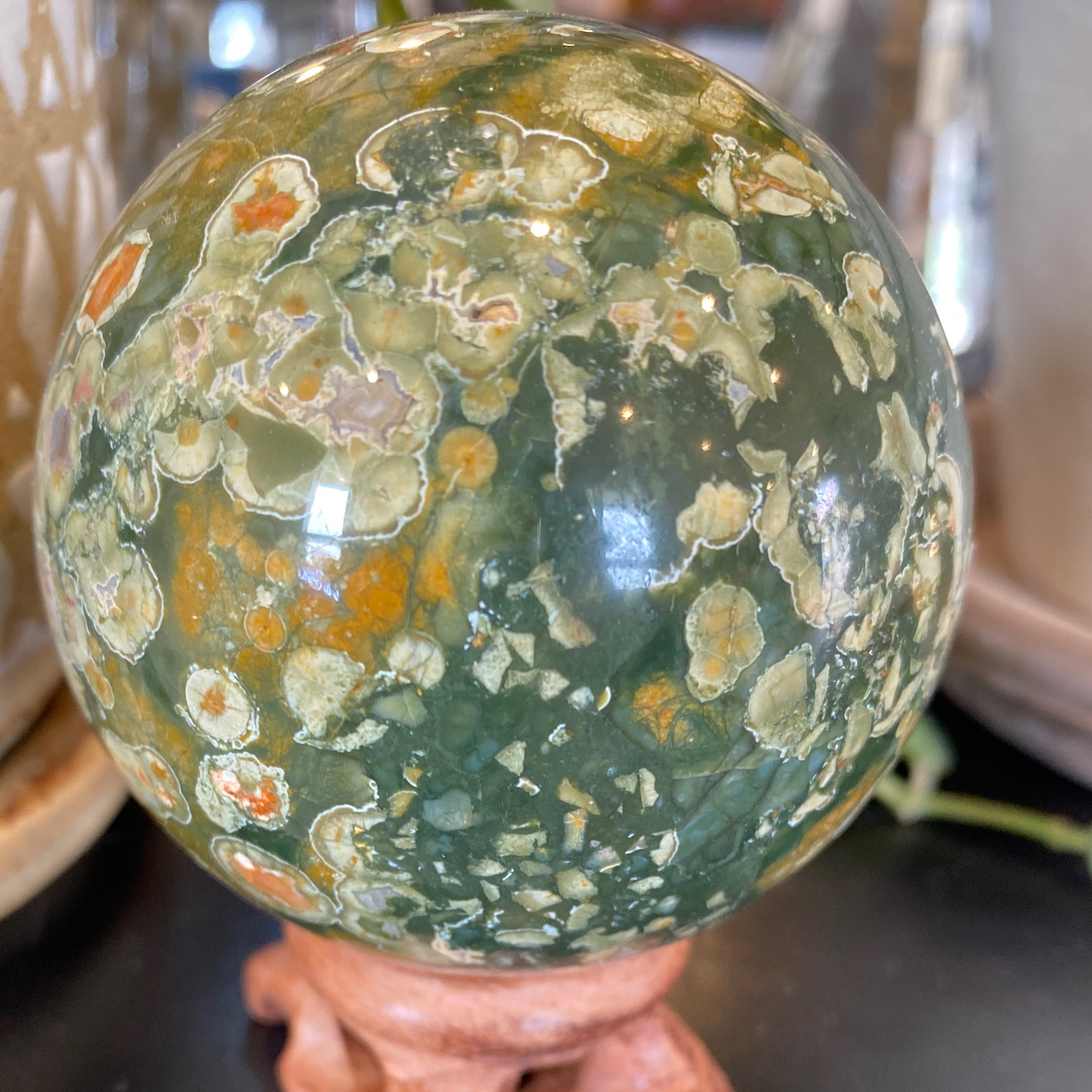 Rainforest Jasper Sphere