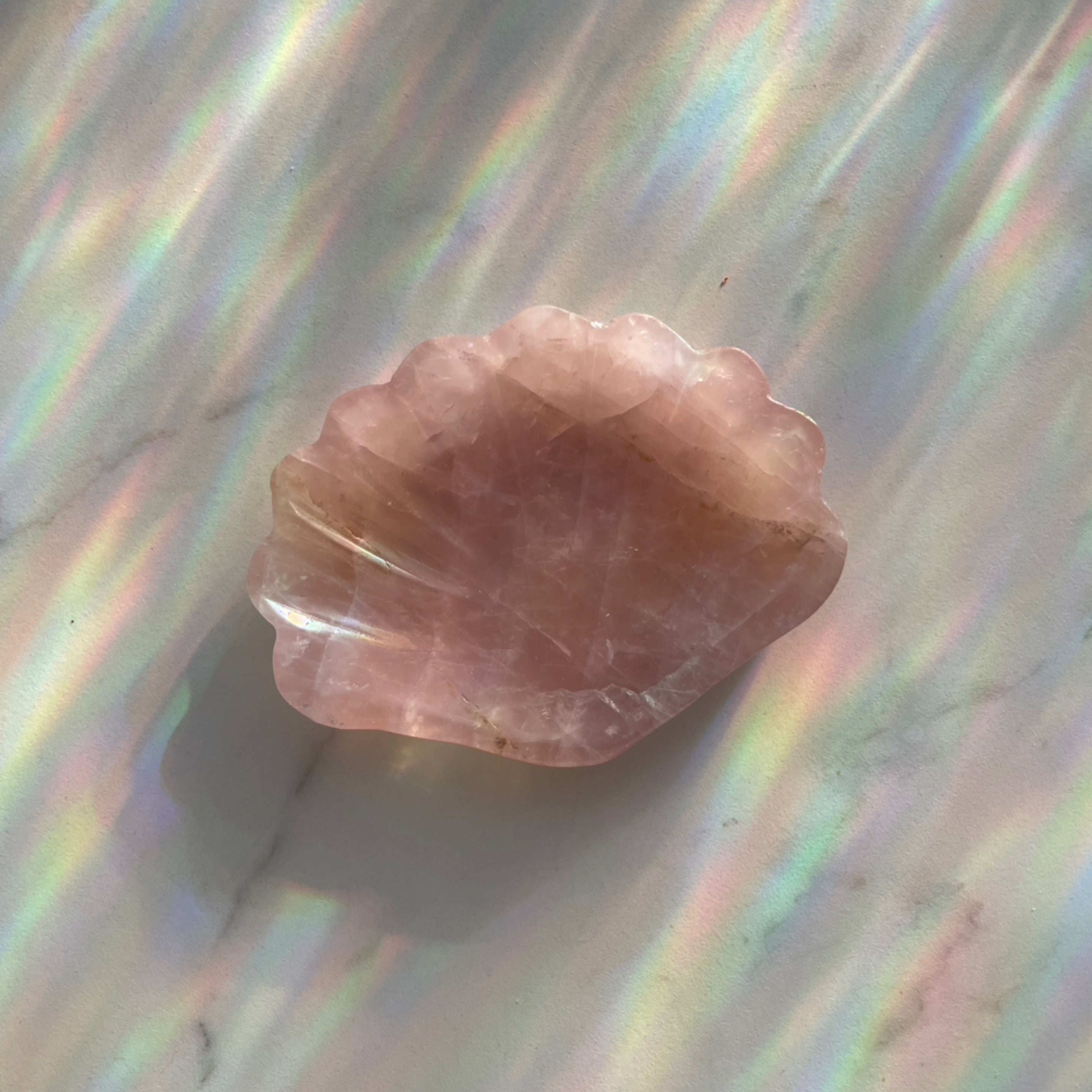 Rose Quartz Shell Bowl