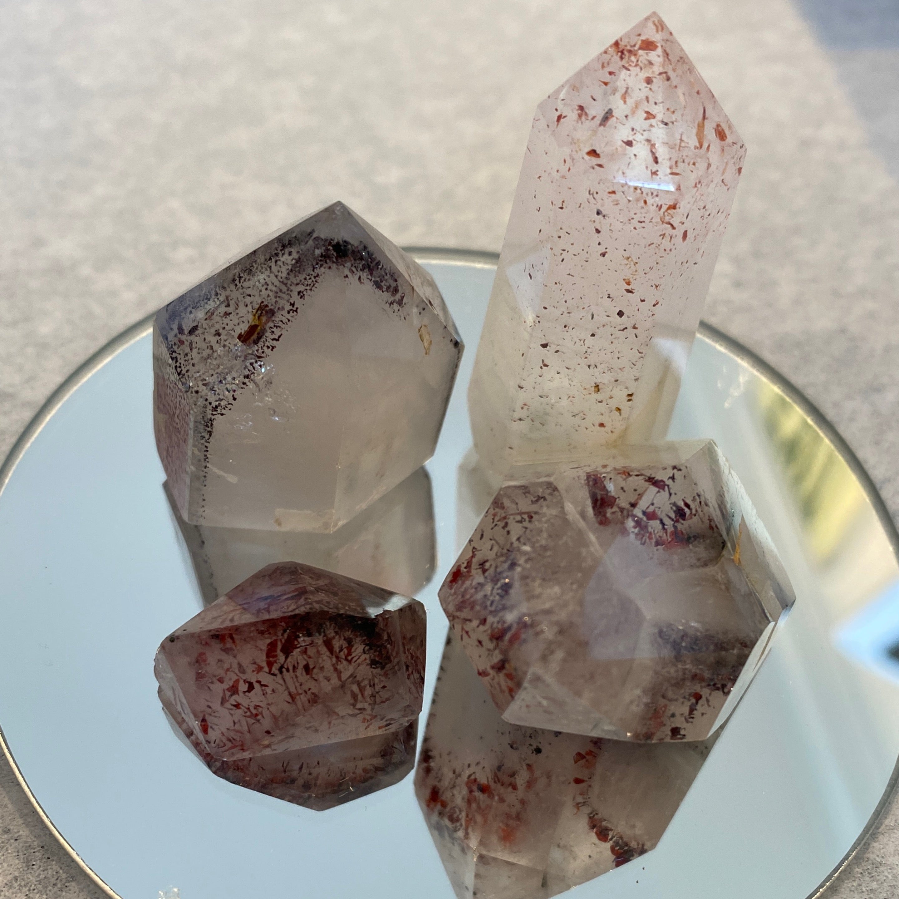Red Hematite Inclusion Towers