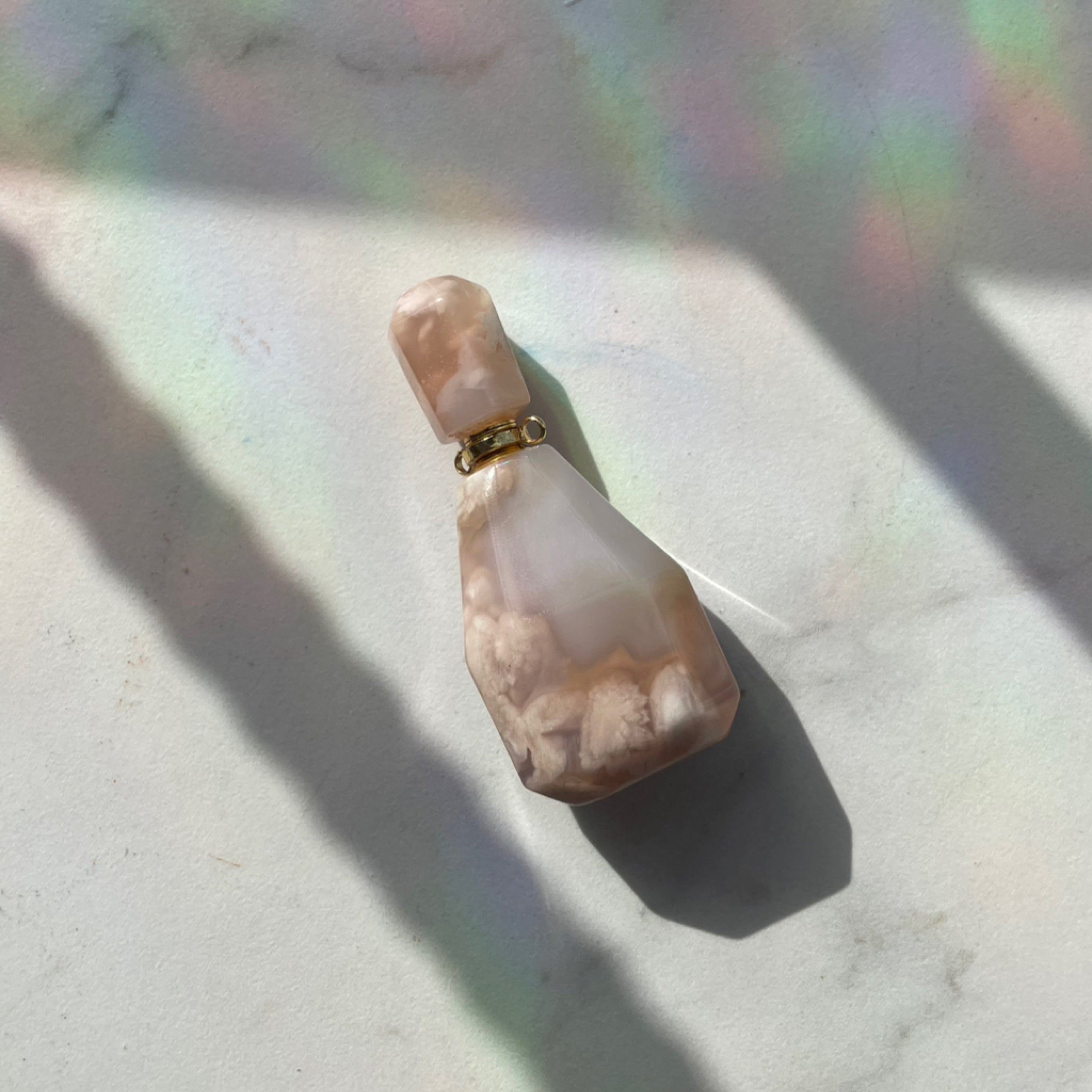 Flower Agate Perfume Bottle