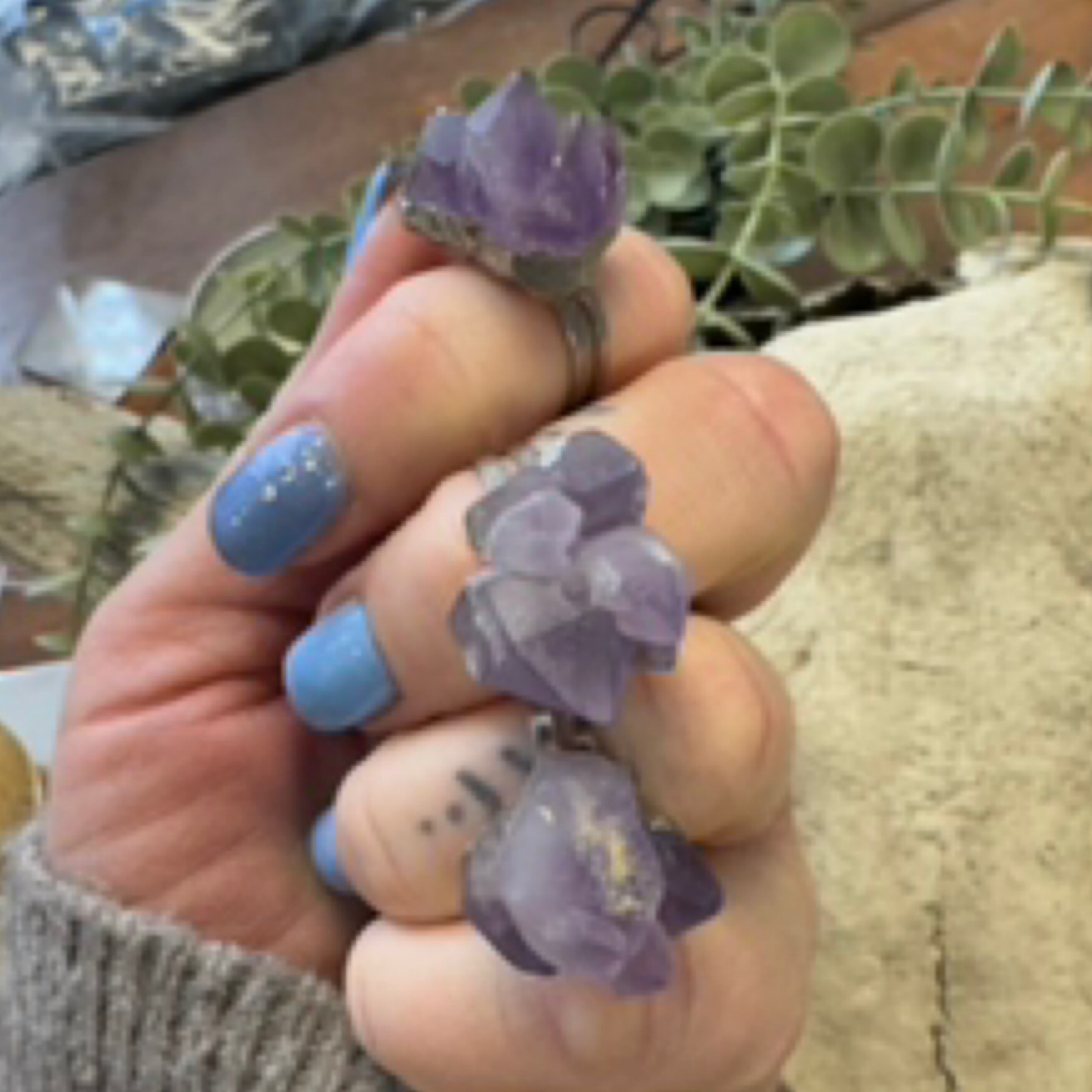 Amethyst Cluster Ring