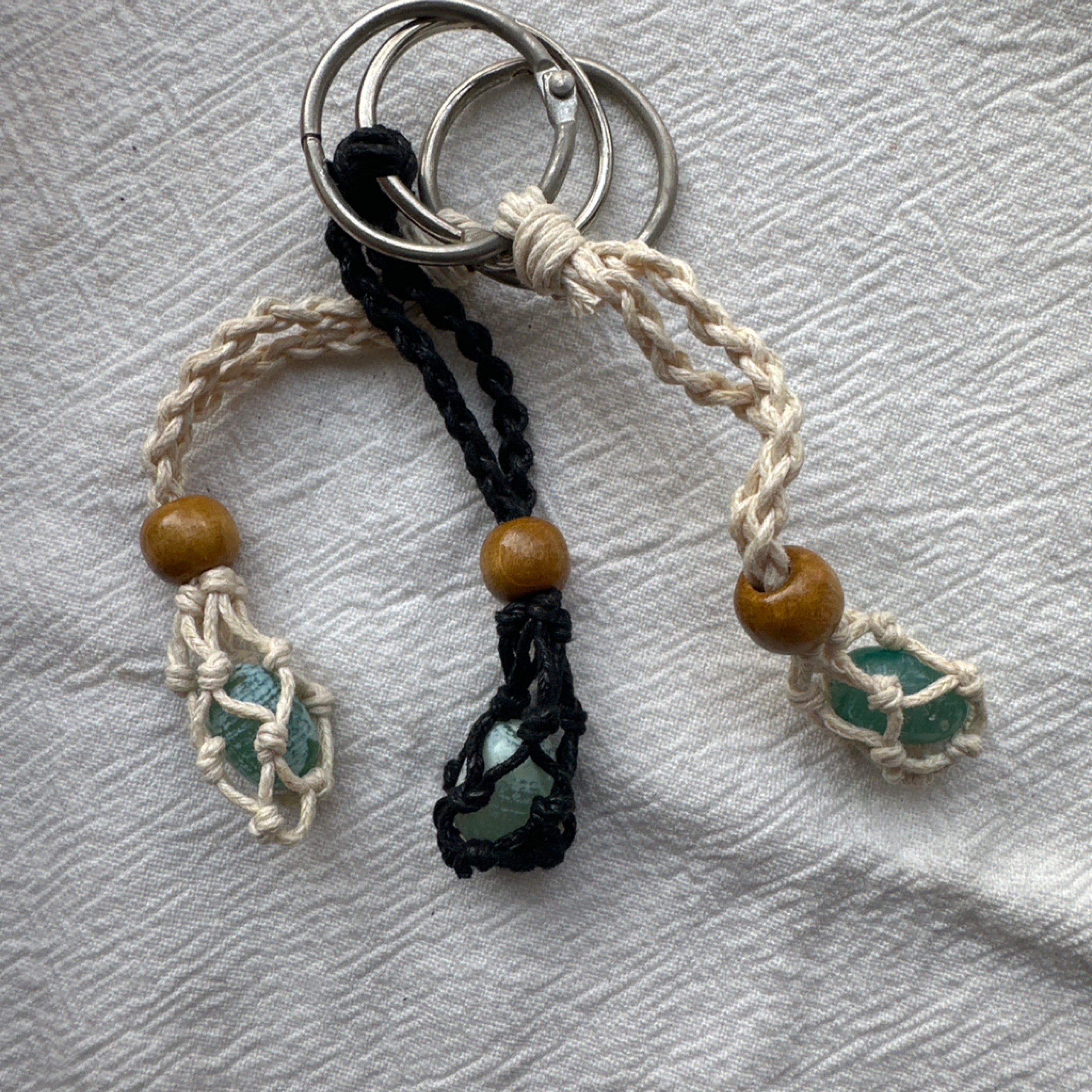 Crystal Net Cage Keychain