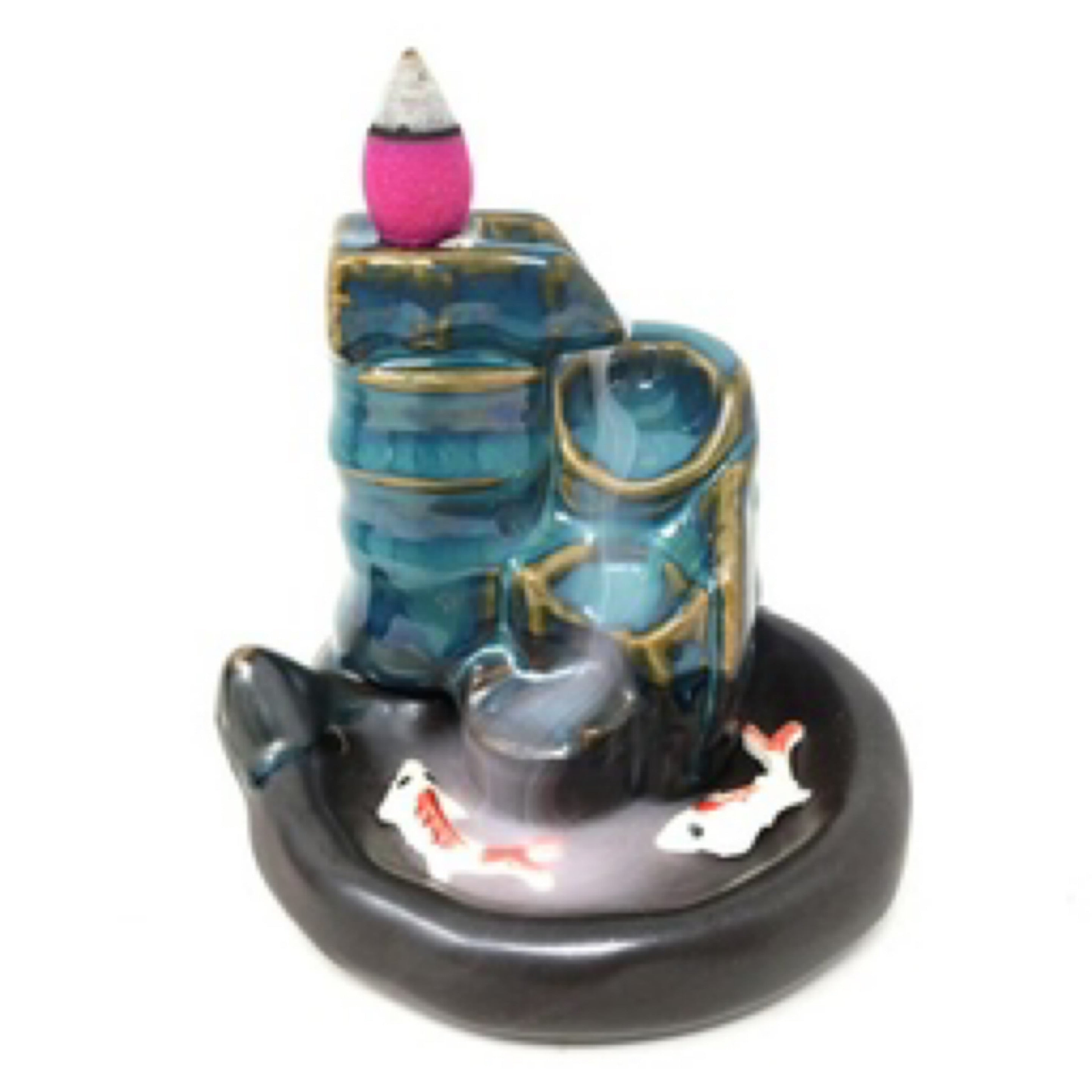 Waterfall Koi Backflow Cone Incense Burne