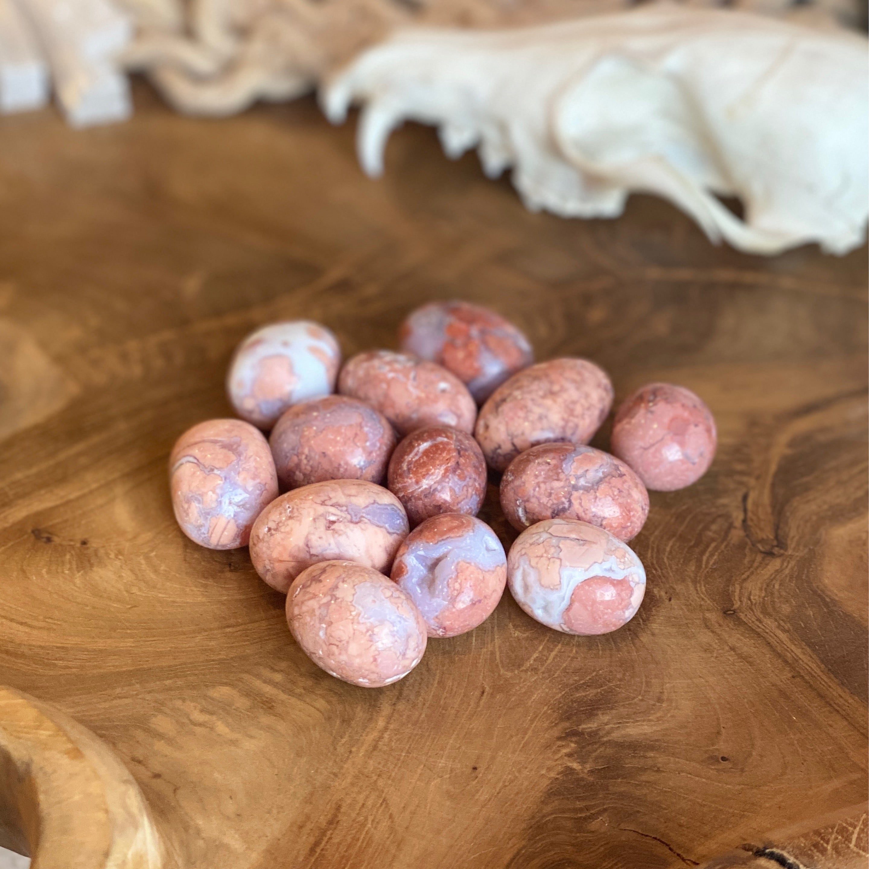 Pink Agate Tumbles