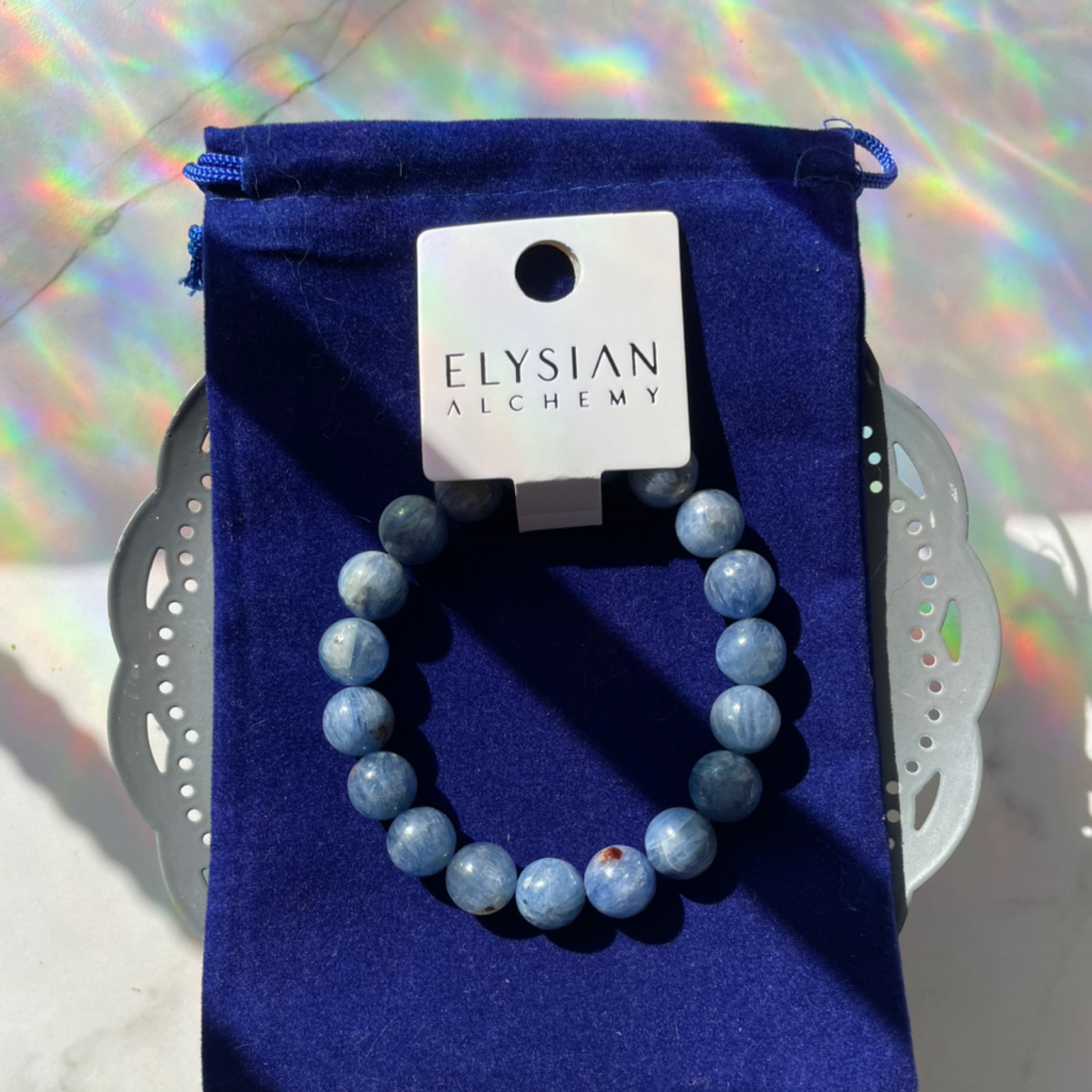 Blue Kyanite Bracelet 9mm
