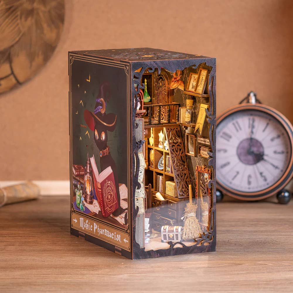 DIY Book Nook Kit: Magic Pharmacist with Dust Cover