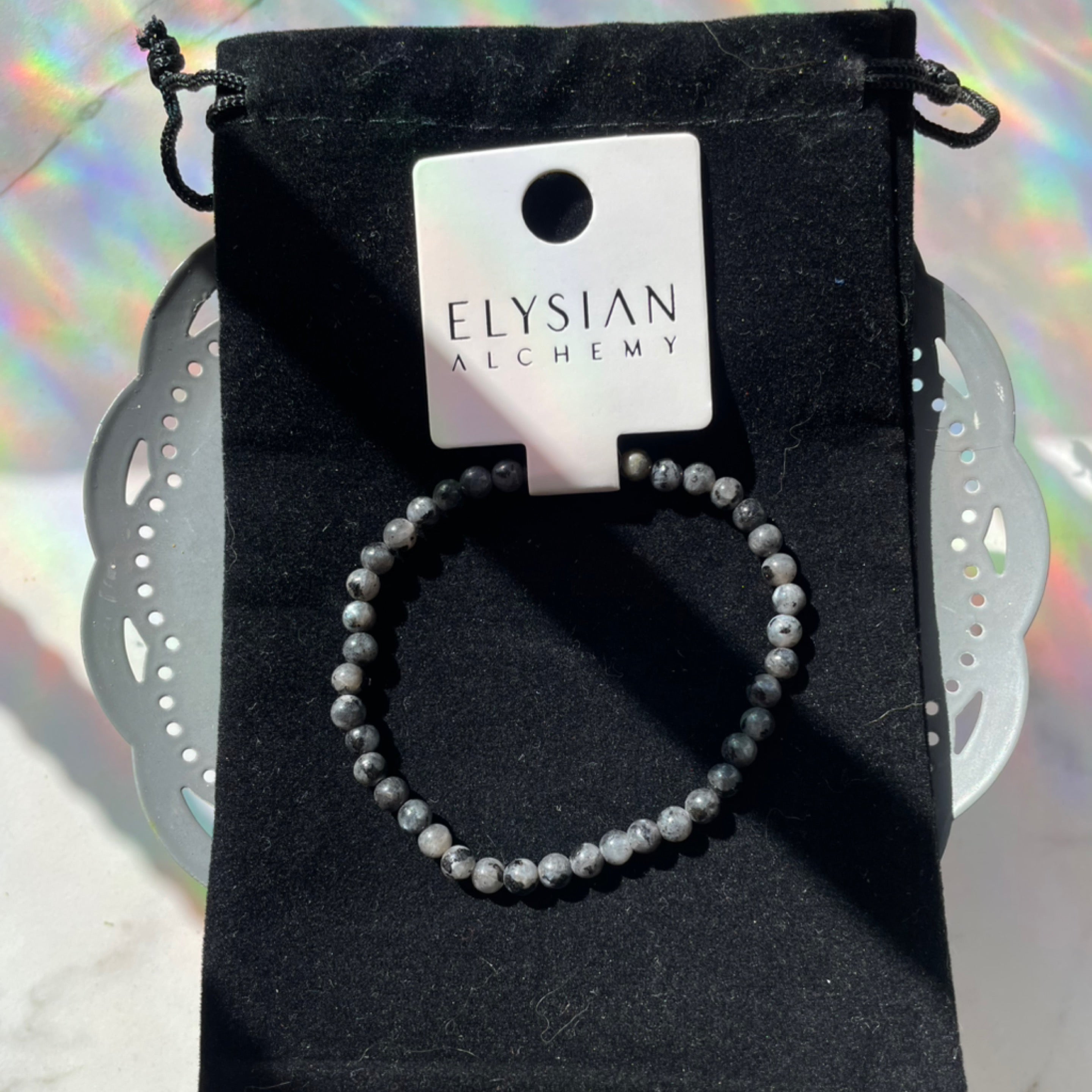Black Labradorite Bracelet 4mm