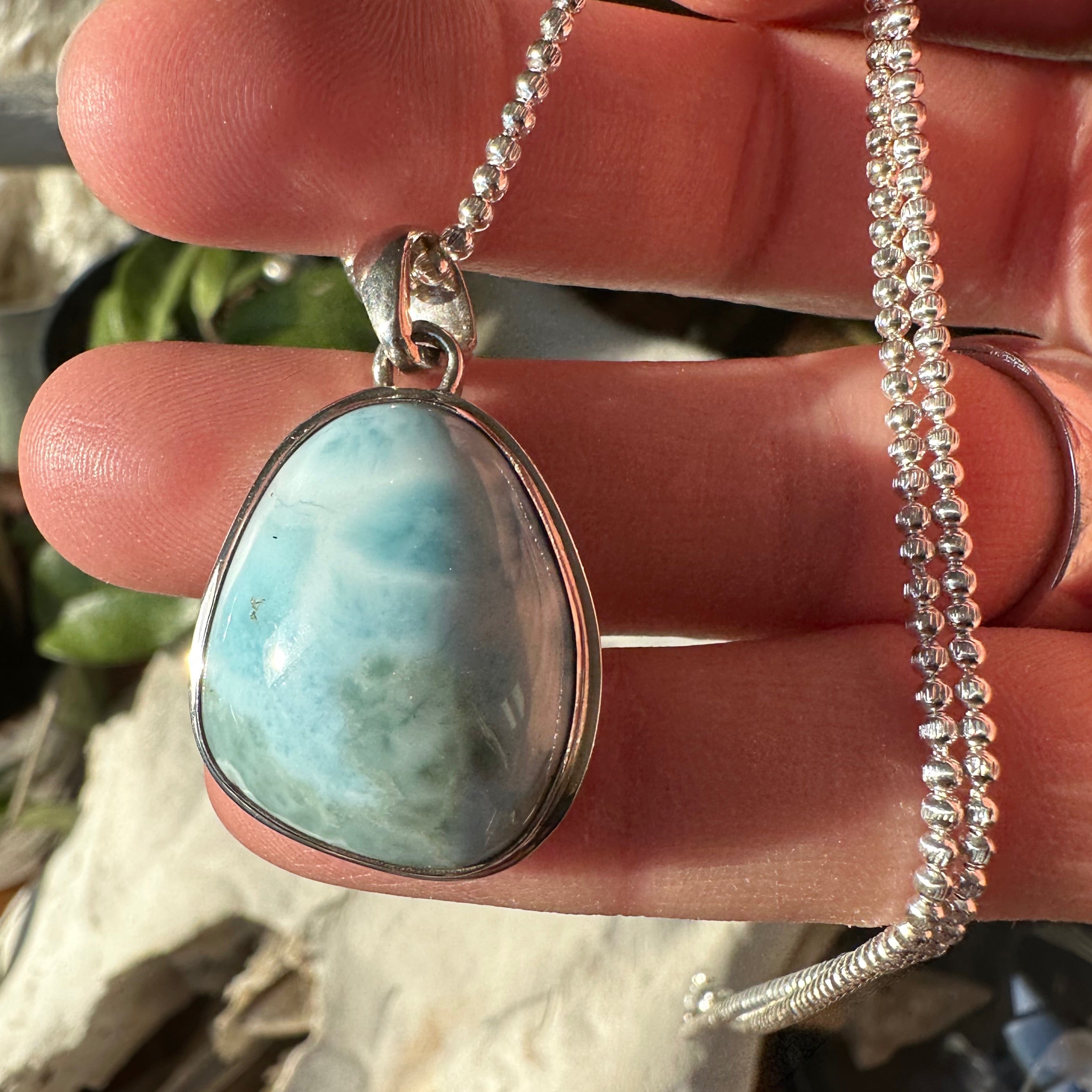 Larimar Pendant - Large