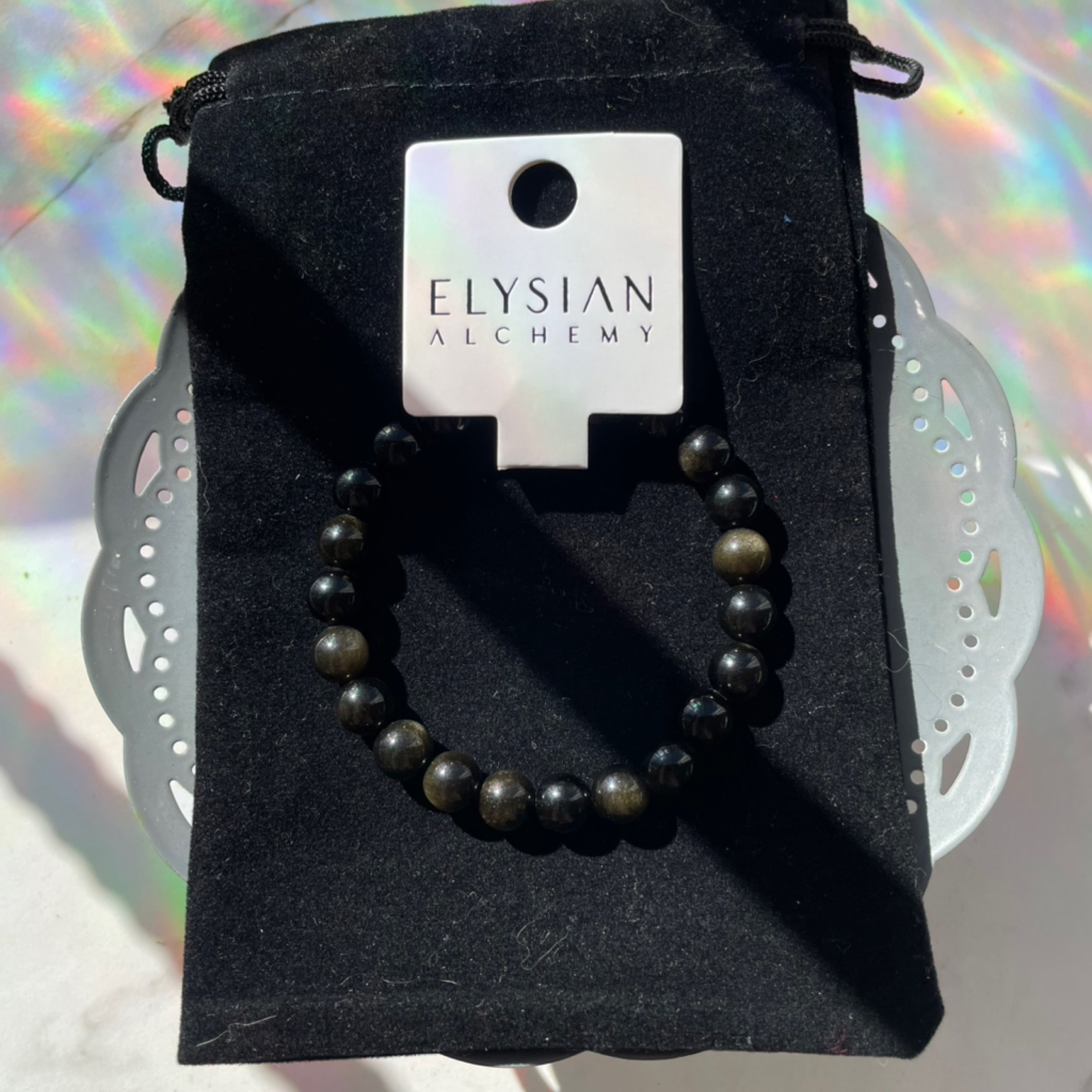 Gold Sheen Obsidian Bracelet 8mm