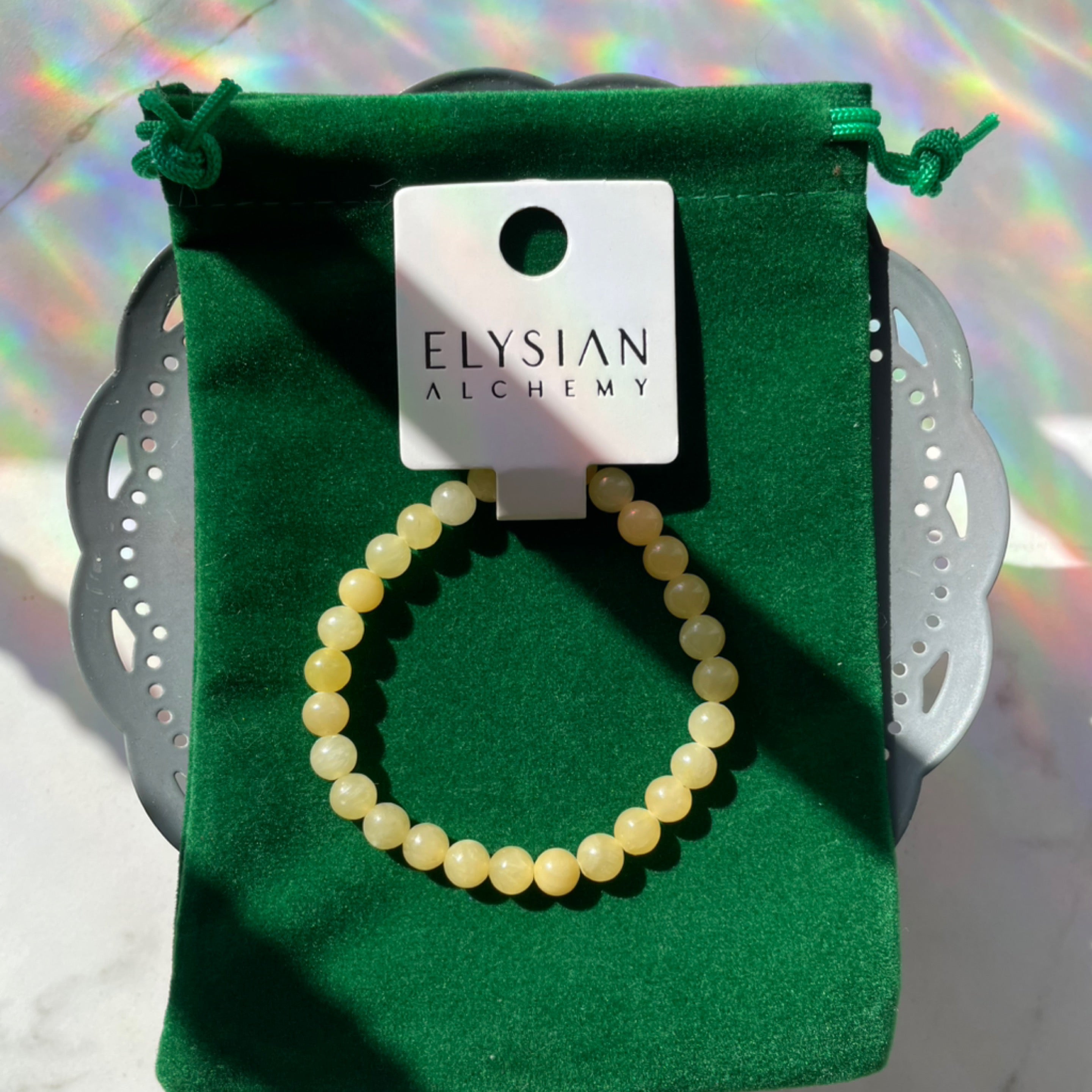Lemon Calcite Bracelet 6mm