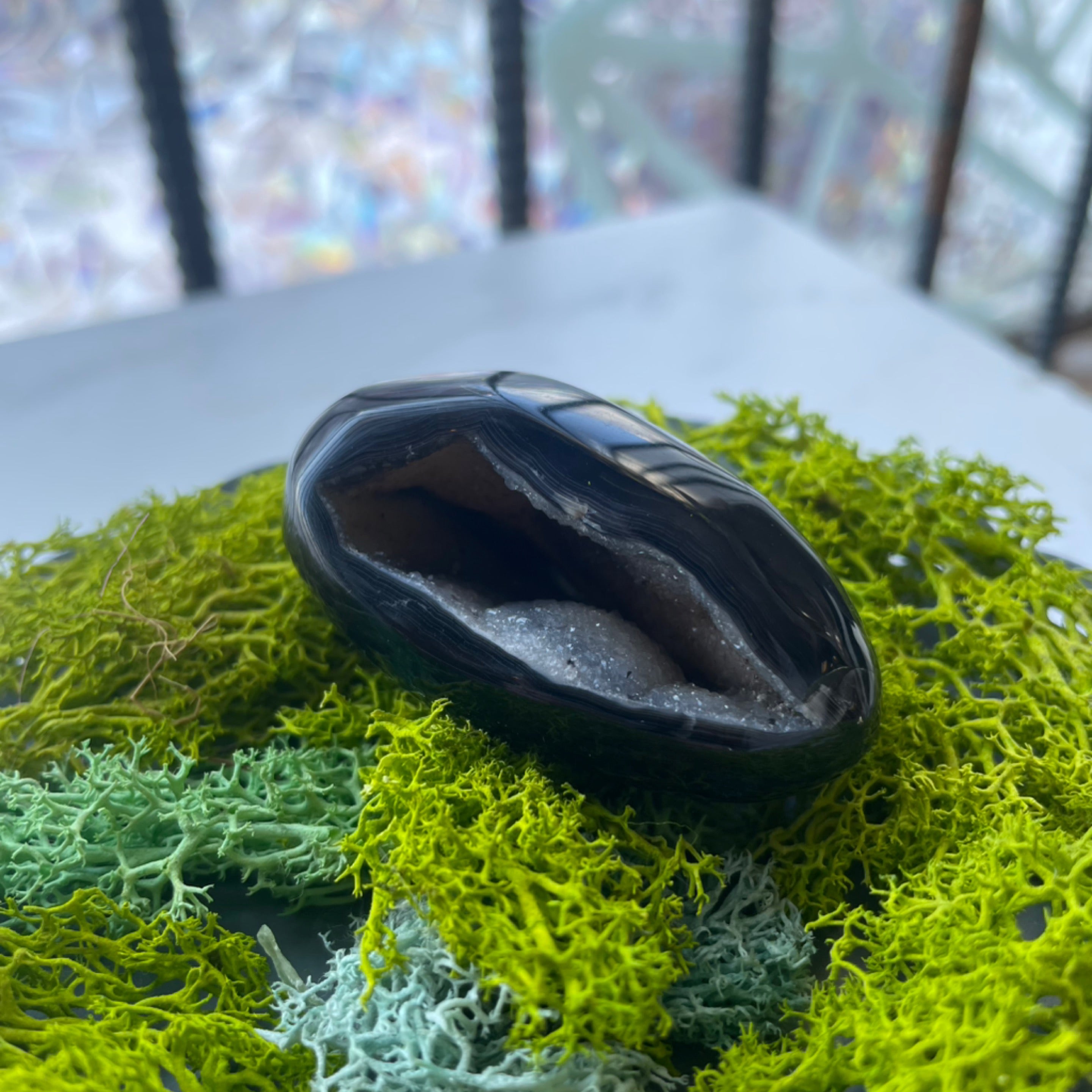 Black Agate Geode