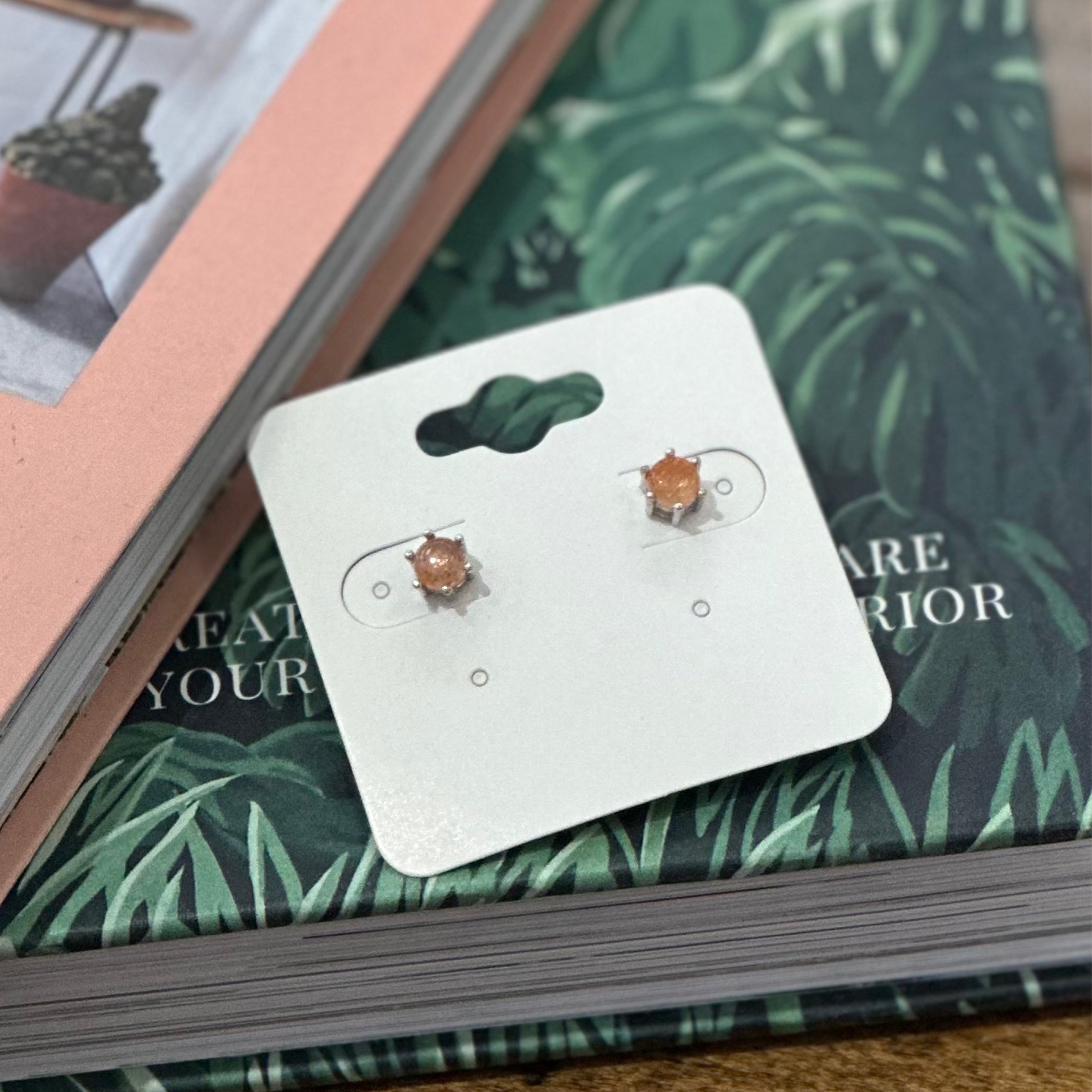 Sterling Silver Sunstone Earrings