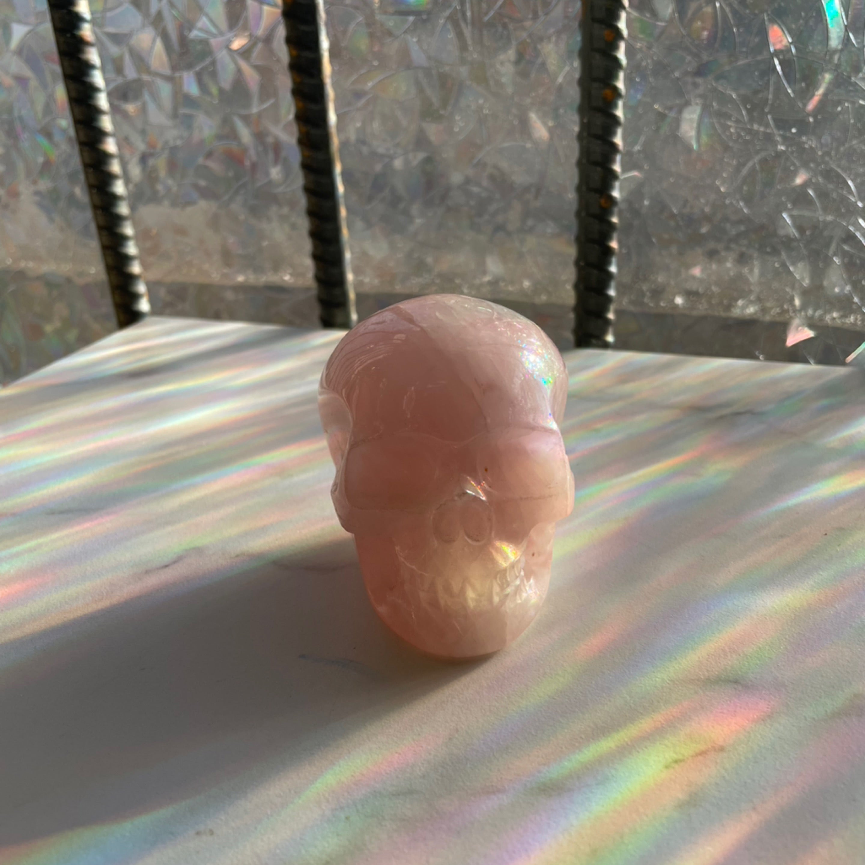 Rose Quartz Skull