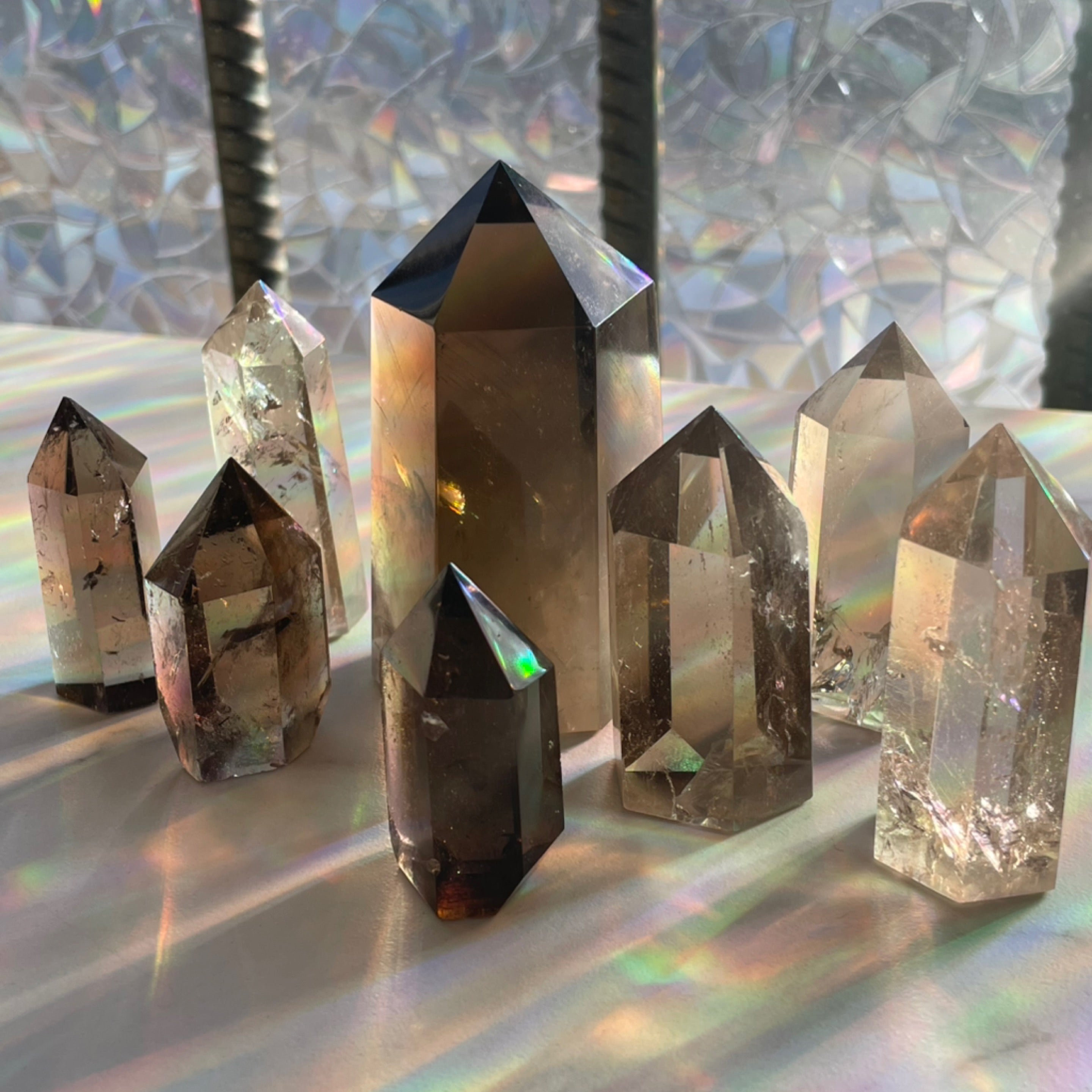 Smokey Quartz Towers