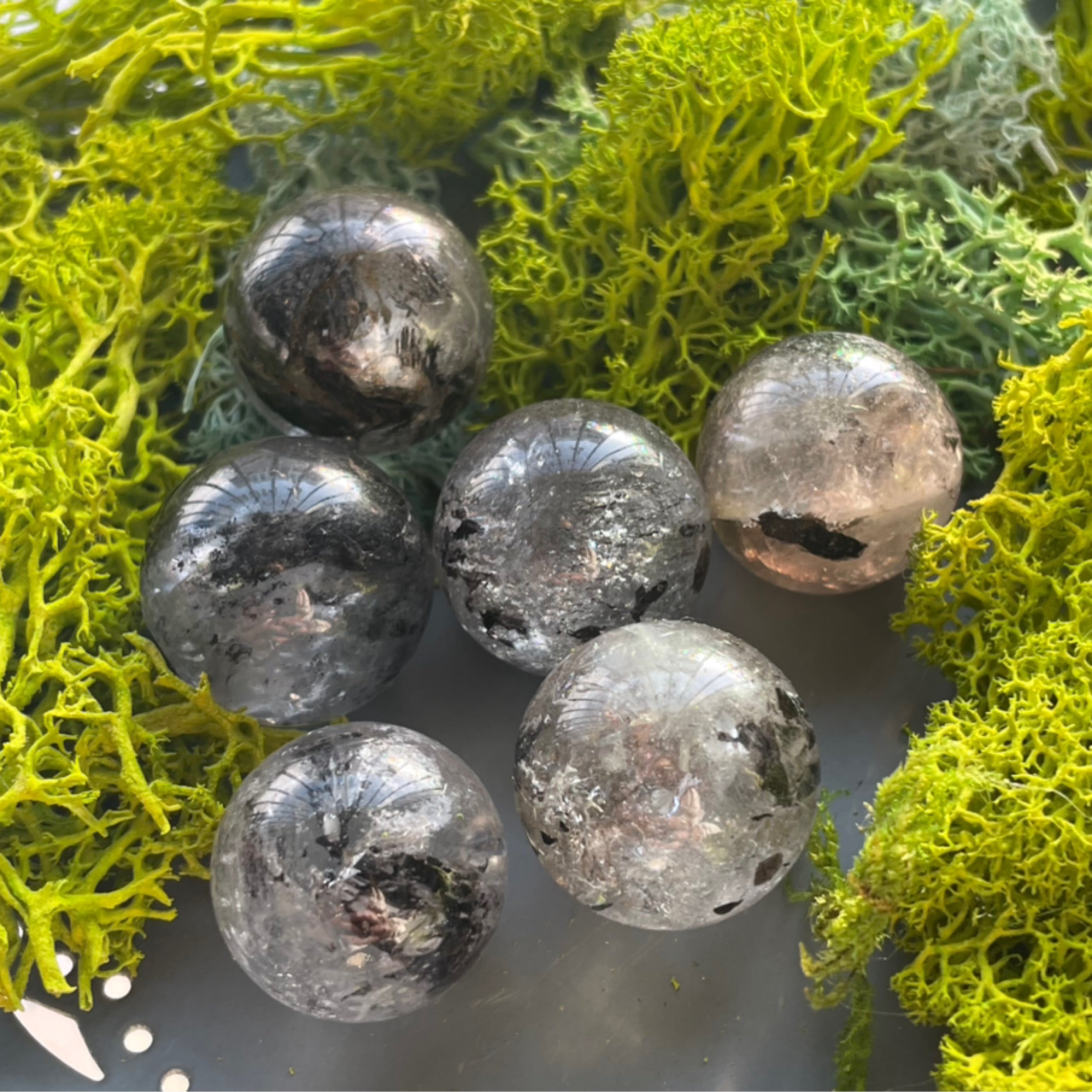 Tourmaline Quartz Mini Spheres
