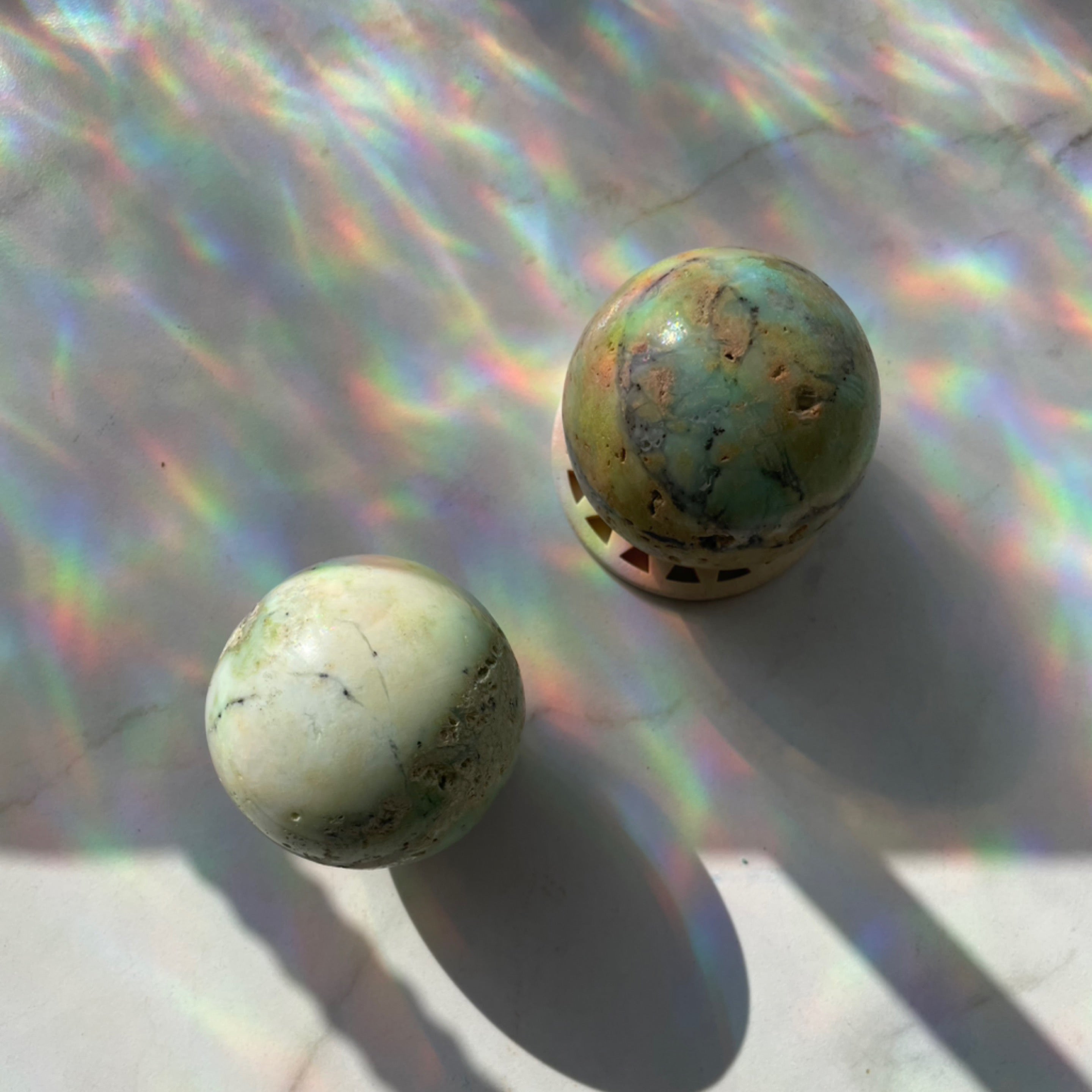 Chrysoprase Spheres