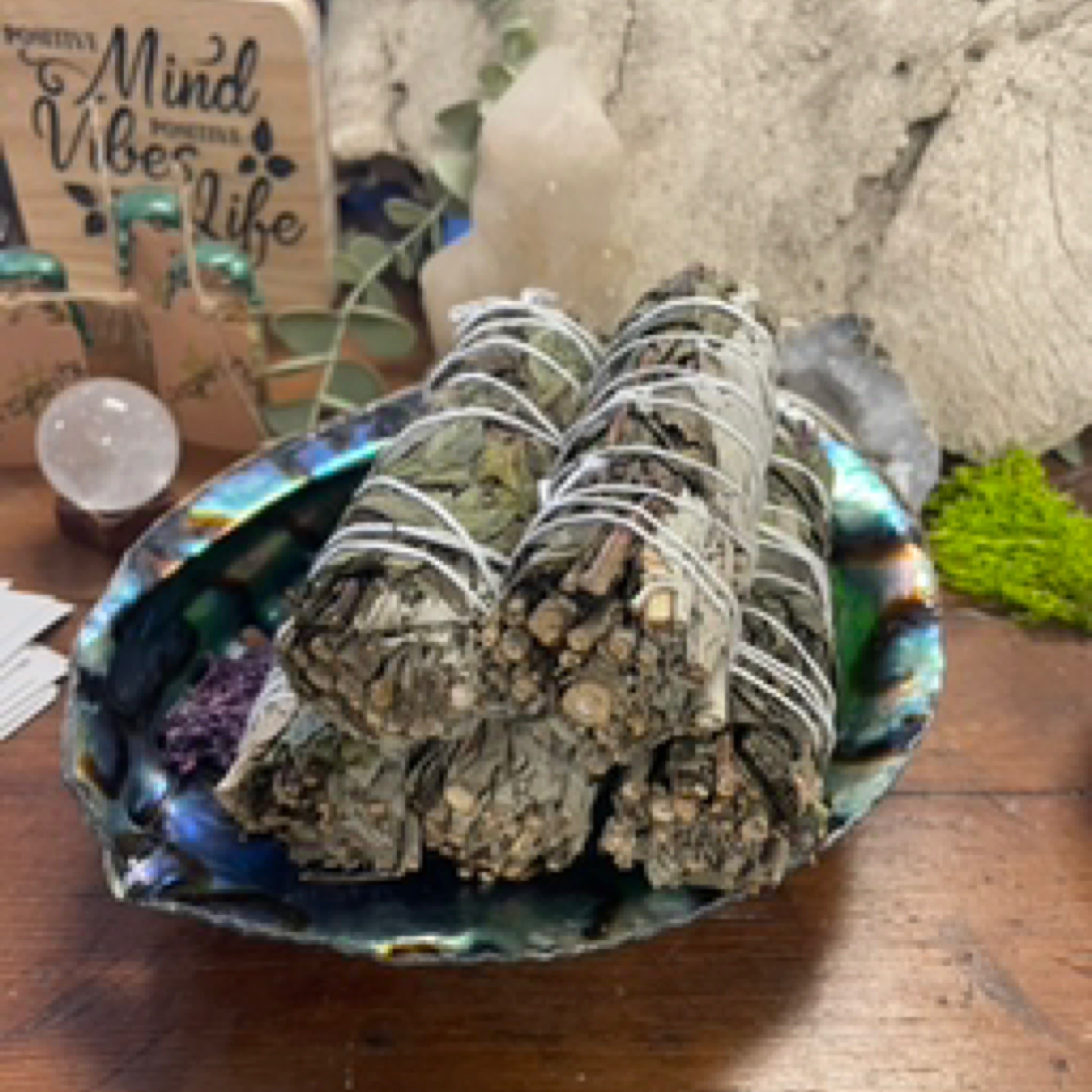 White Sage + Peppermint Smudge Stick
