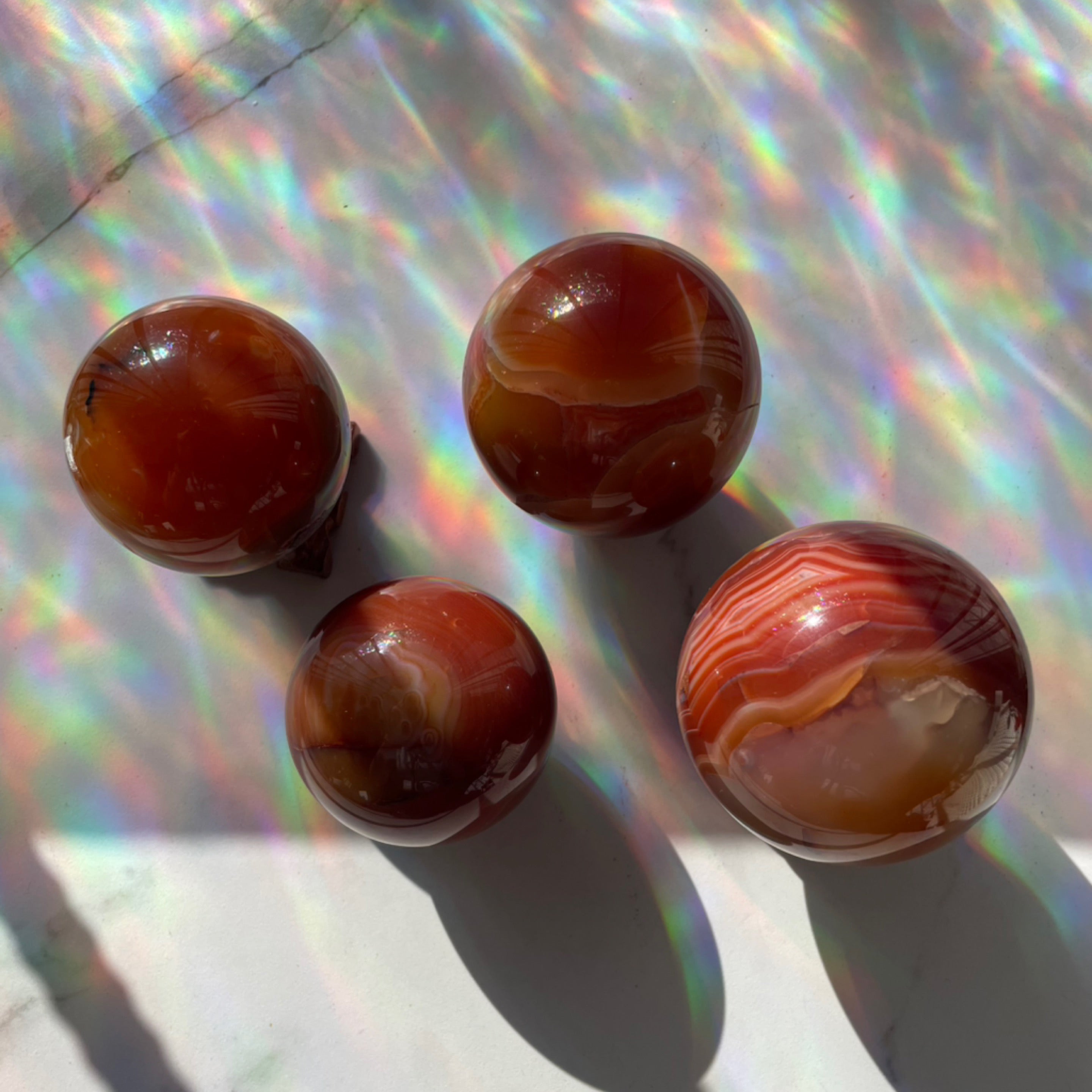Carnelian Spheres