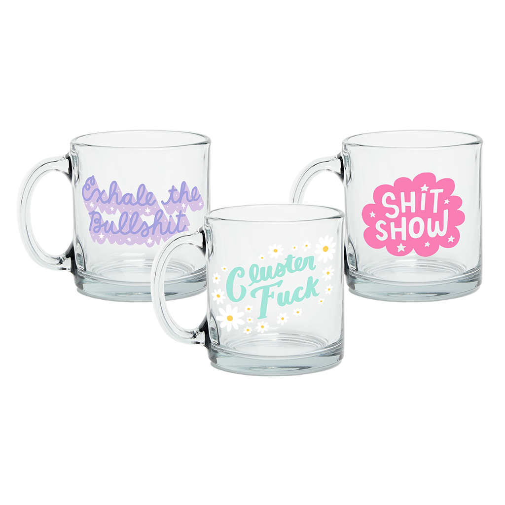 Glass Mug: Exhale The Bullshit