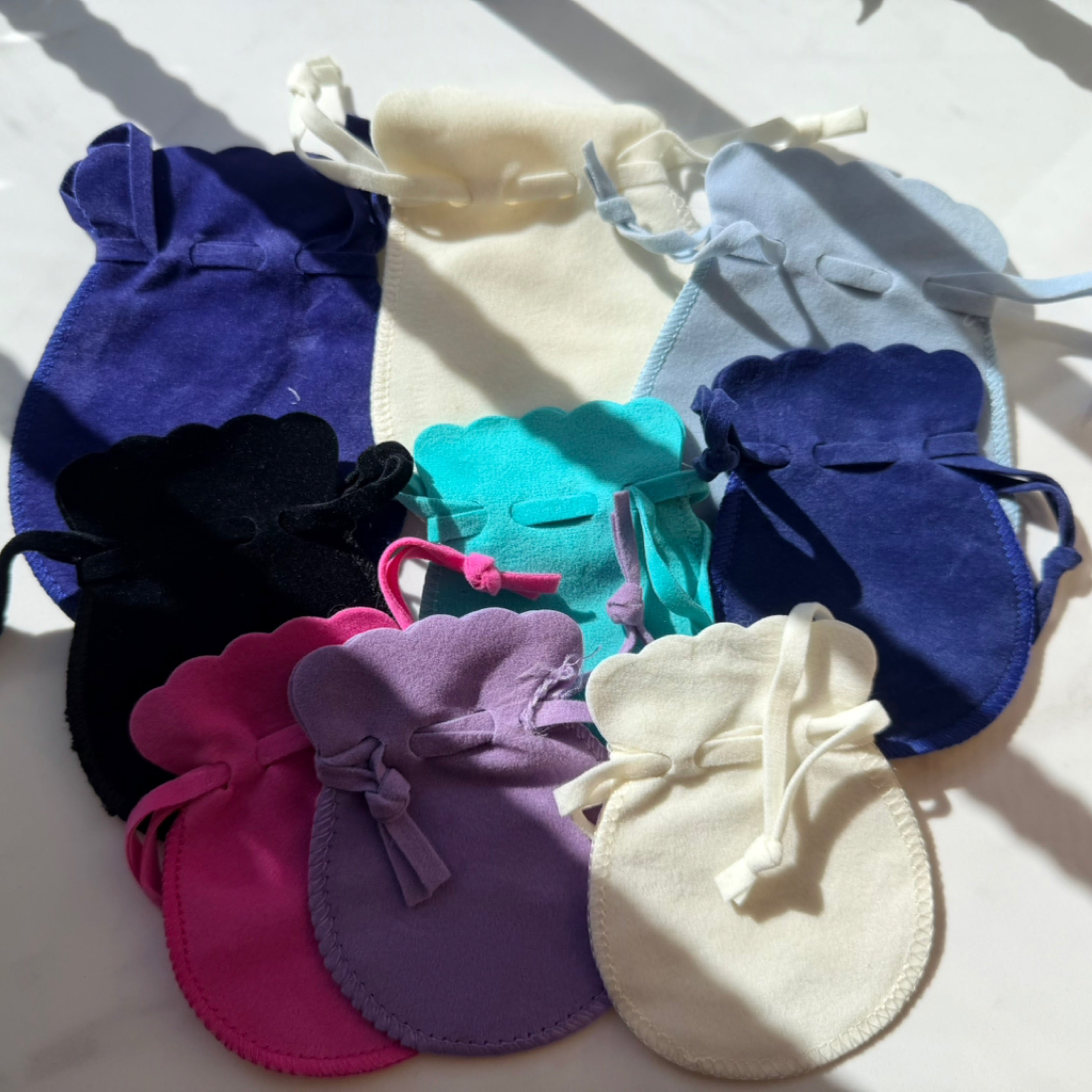 Scalloped Jewelry/Crystal Bags
