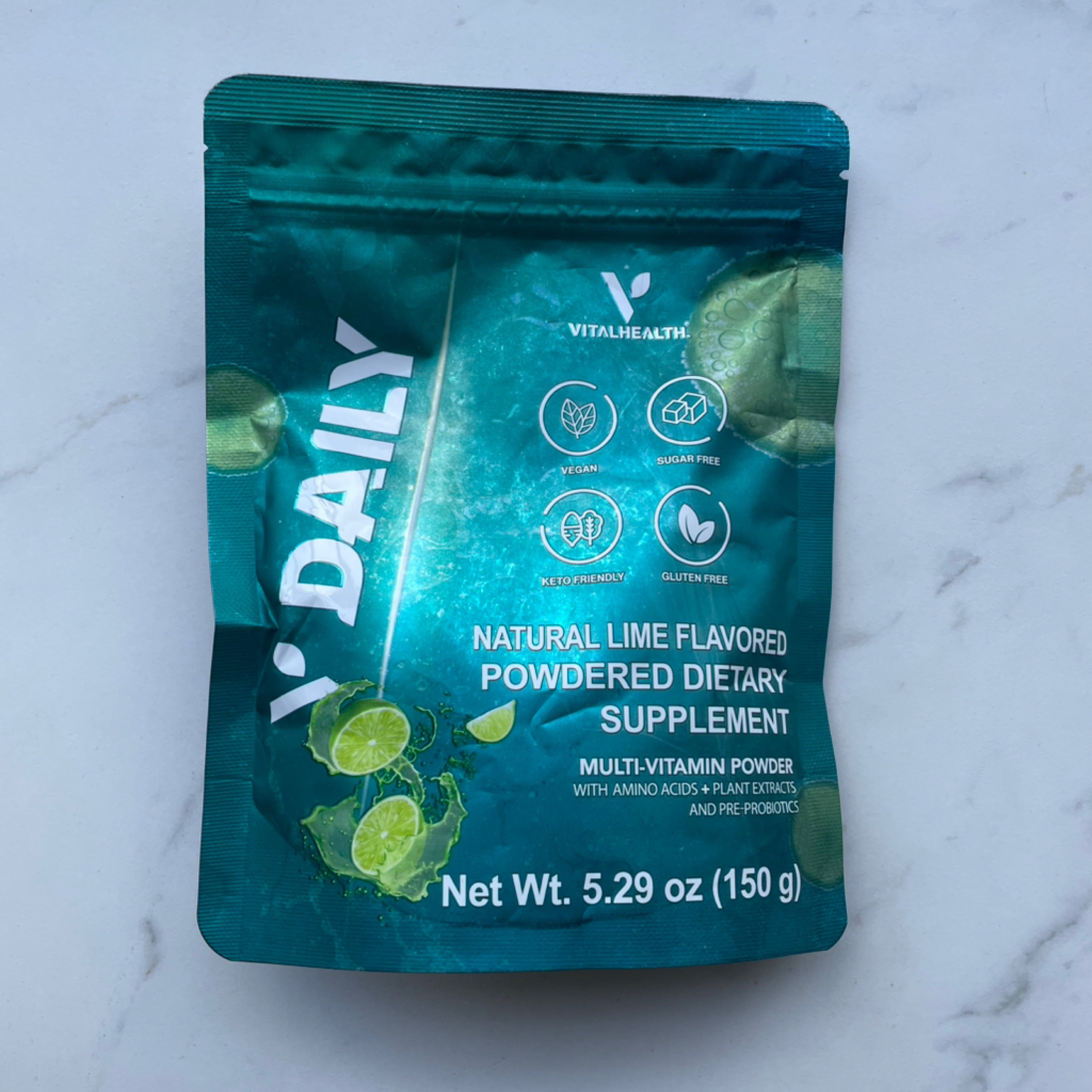 VH V Daily Natural Lime Flavoured Powdered Dietary Supplement