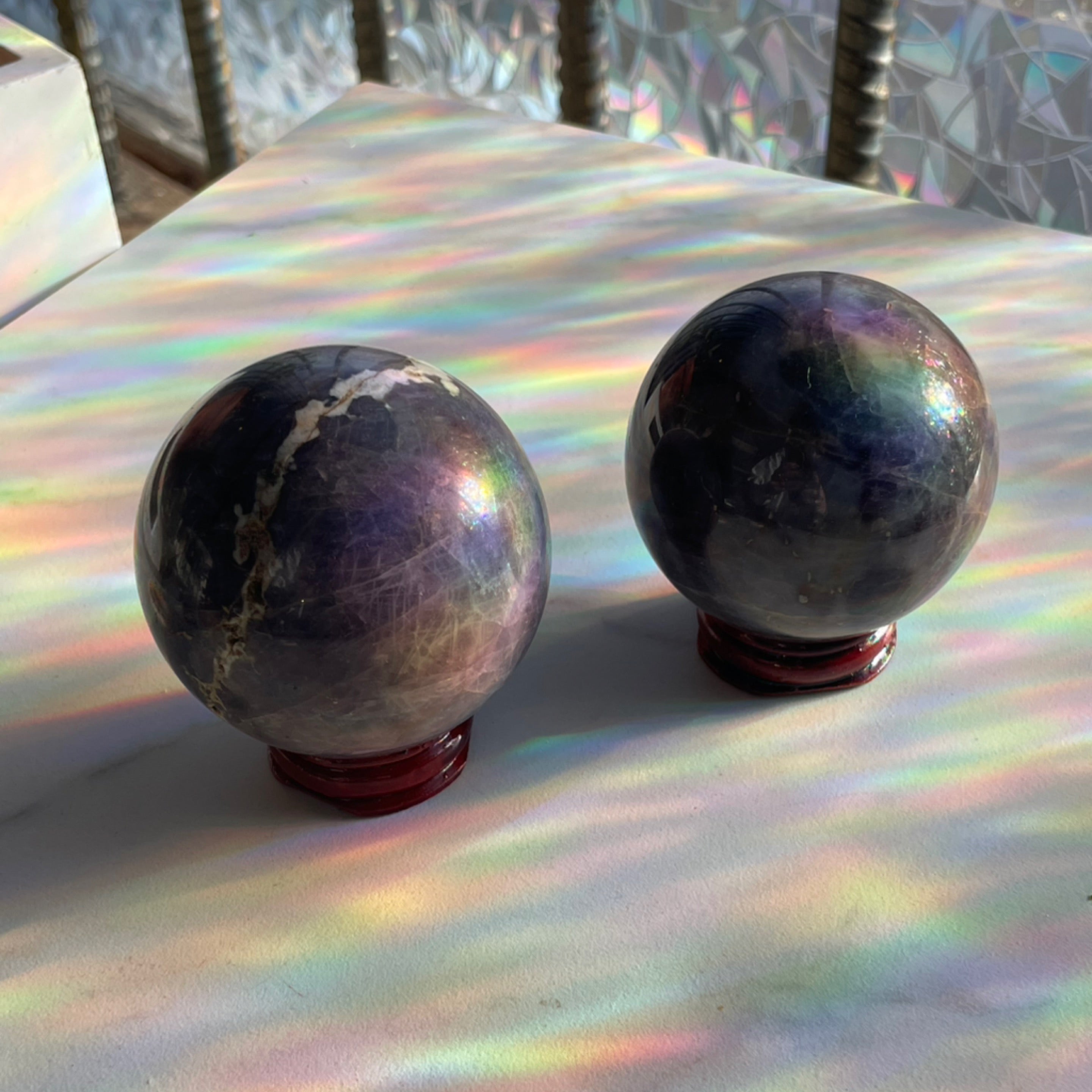 Lavender Rose Quartz Spheres