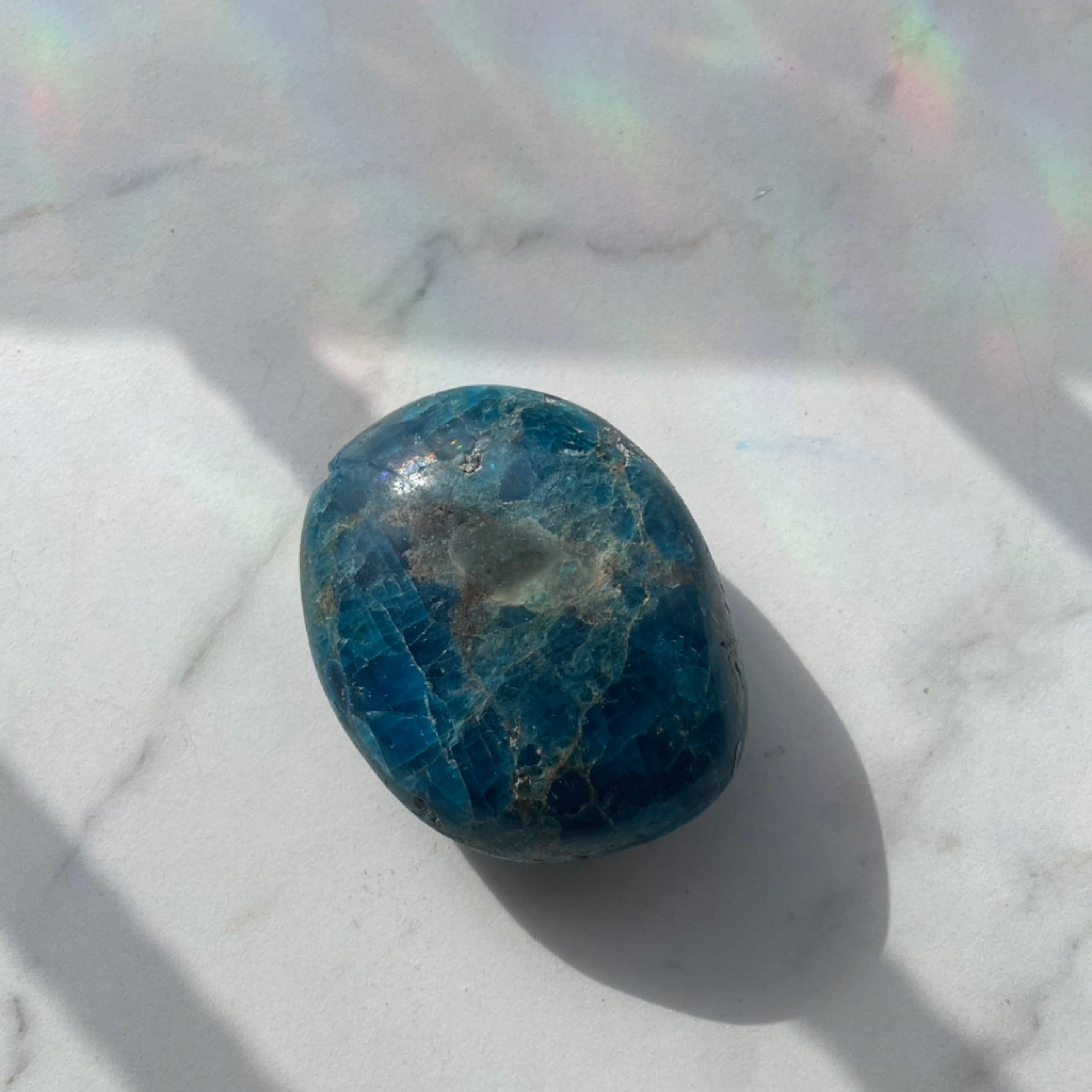 Blue Apatite Palm Stones