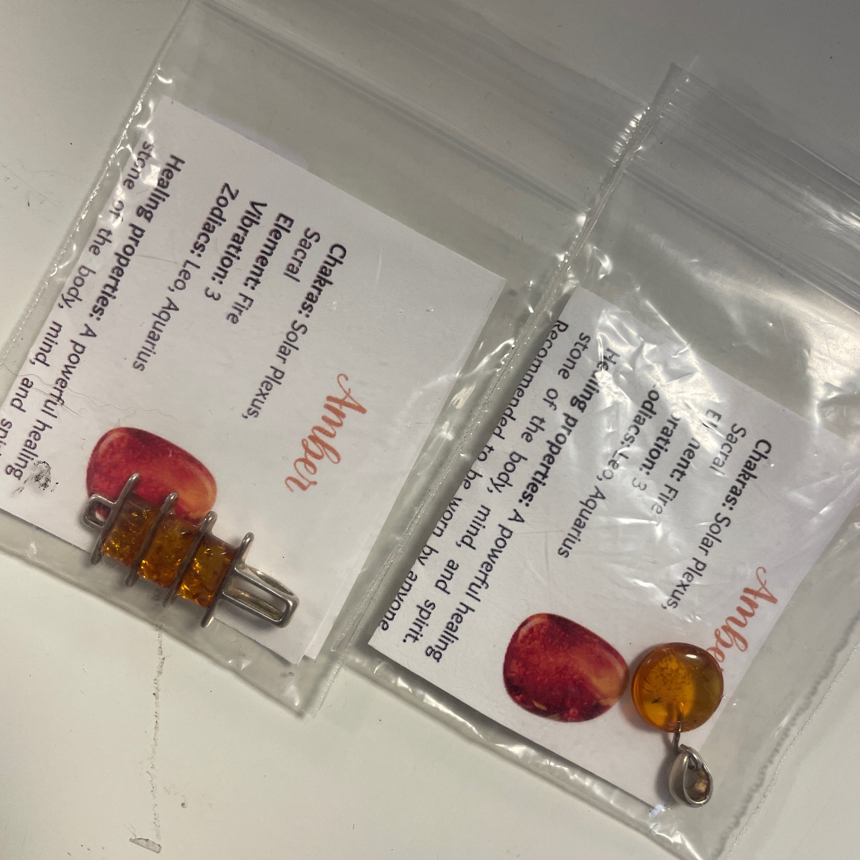 Amber Pendant Without Bug