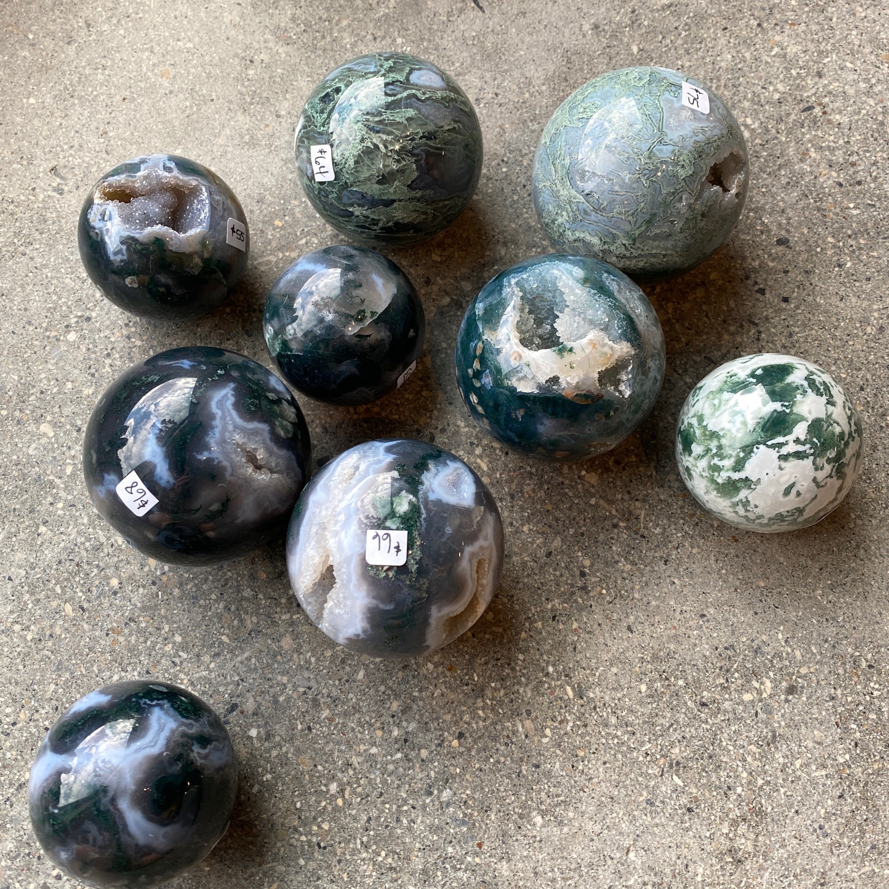 Purple Moss Agate Spheres